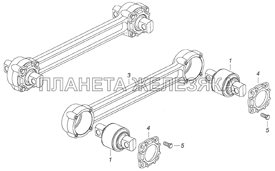 632-2919012 Штанга реактивная КамАЗ-6522 (Euro-2, 3)